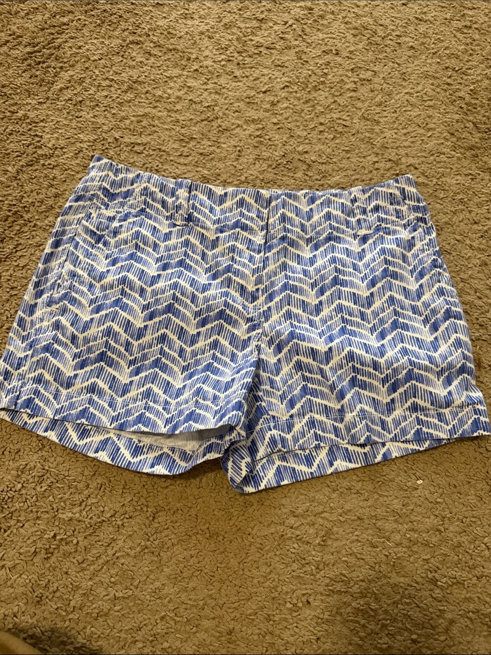 Vineyard Vines Blue and White Chevron Bermuda Shorts